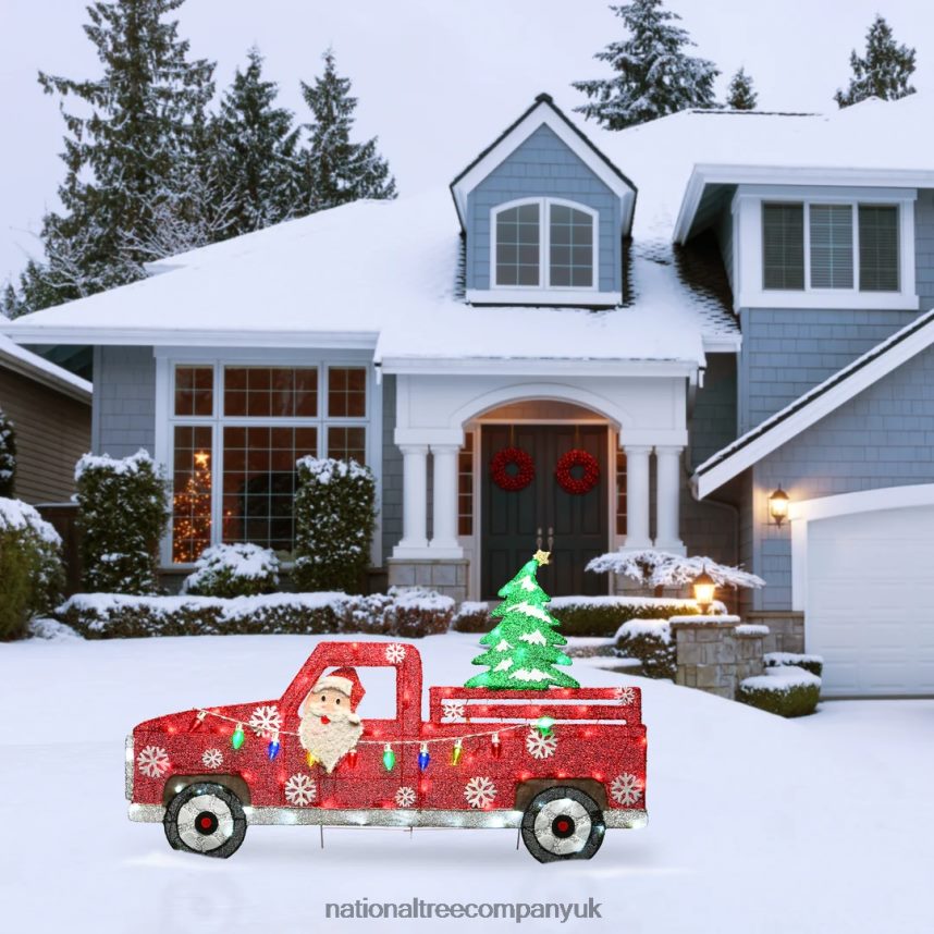 decoration | National Tree Company 27\ Pre-Lit Santa in Red Truck F2L4F612